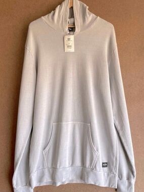NWT Billabong Classic Pullover Hoodie - Light Grey (Size Small)